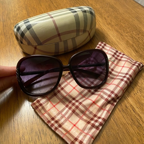 Original Burberry Square Maroon Sunglasses main image 4